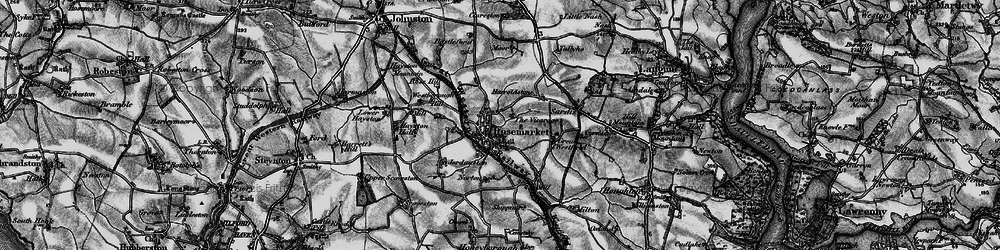 Old map of Rosemarket in 1898
