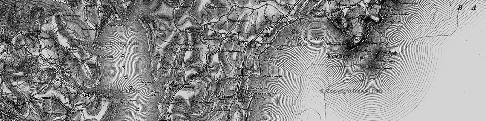 Old map of Rosevine in 1895