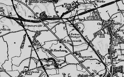 Old map of Roseworth in 1898