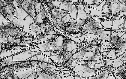 Old map of Roseworthy in 1896