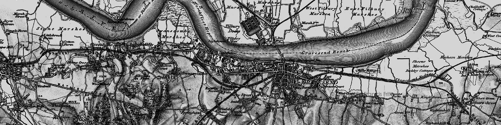 Old map of Rosherville in 1896