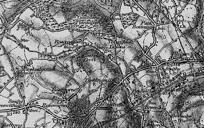 Old map of Roskear Croft in 1896