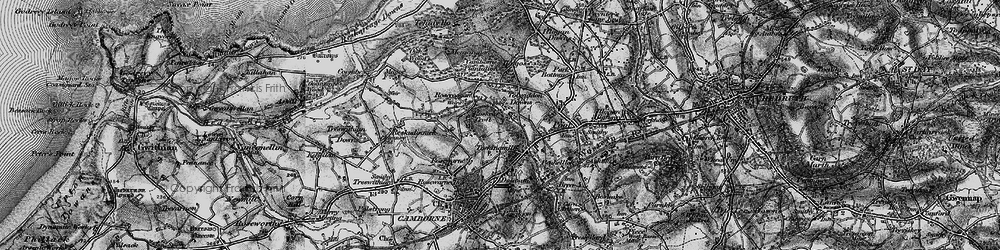 Old map of Roskear Croft in 1896