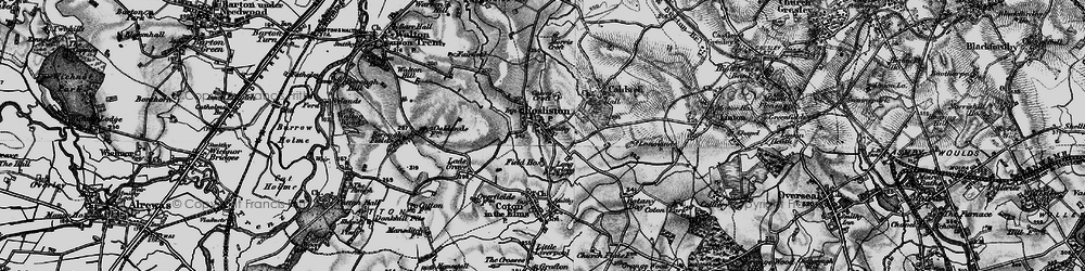 Old map of Rosliston in 1898
