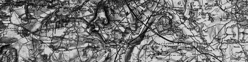 Old map of Rossett Green in 1898