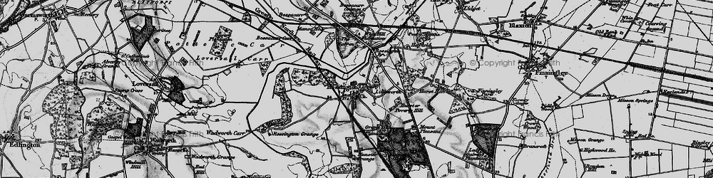 Old map of Rossington in 1895