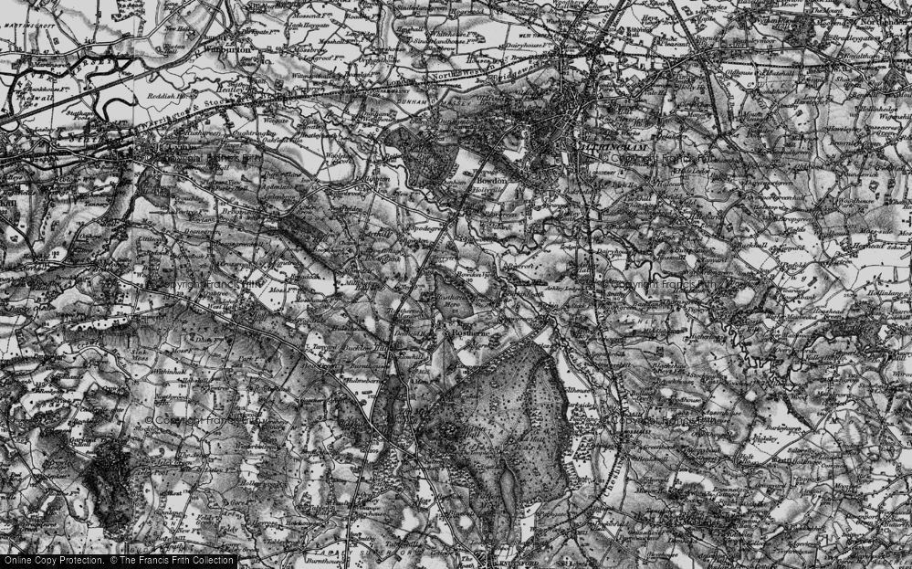 Old Map of Rostherne Mere, 1896 in 1896