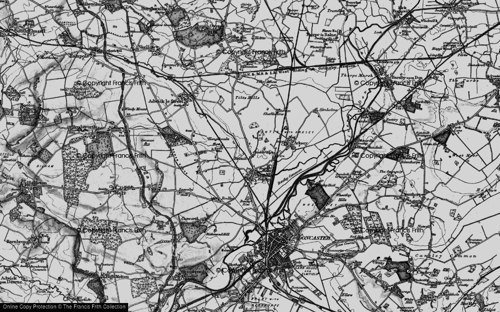Old Map of Rostholme, 1895 in 1895