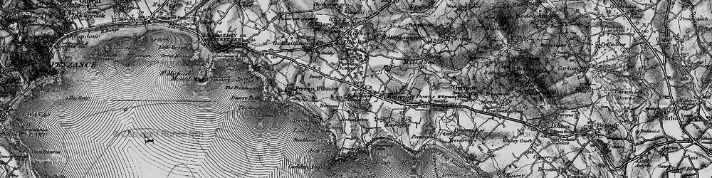 Old map of Rosudgeon in 1895