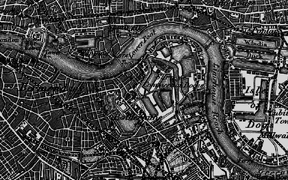 Old map of Rotherhithe in 1896