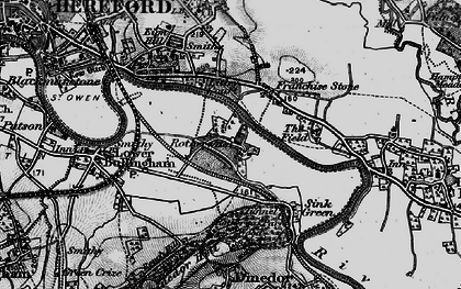 Old map of Rotherwas in 1898