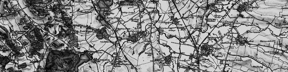 Old map of Rothley in 1899