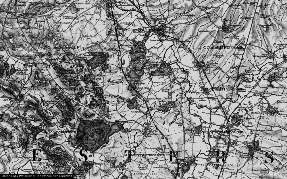 Old Map of Rothley Plain, 1899 in 1899