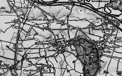 Old map of Rothwell in 1896