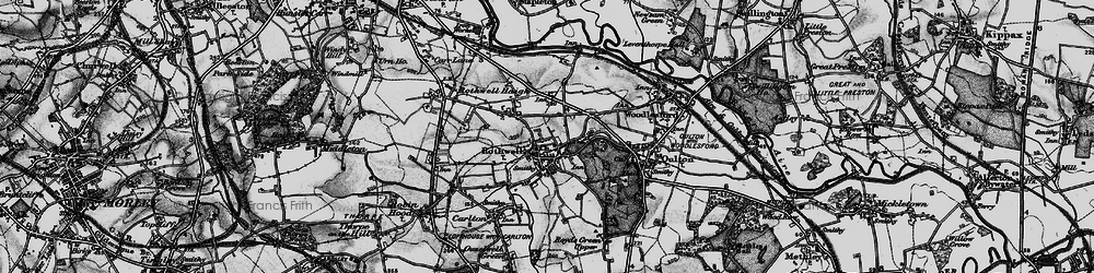 Old map of Rothwell in 1896