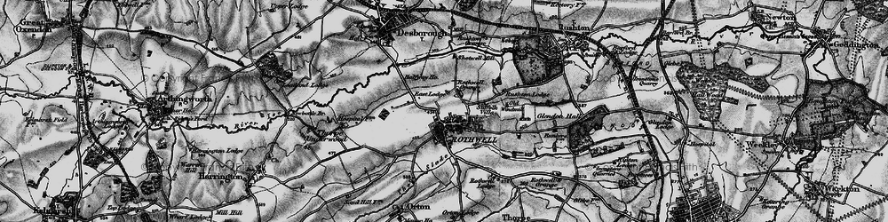 Old map of Rothwell in 1898