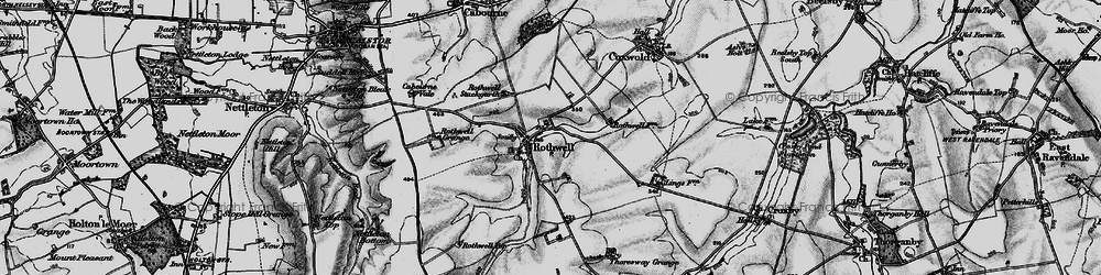 Old map of Rothwell in 1899