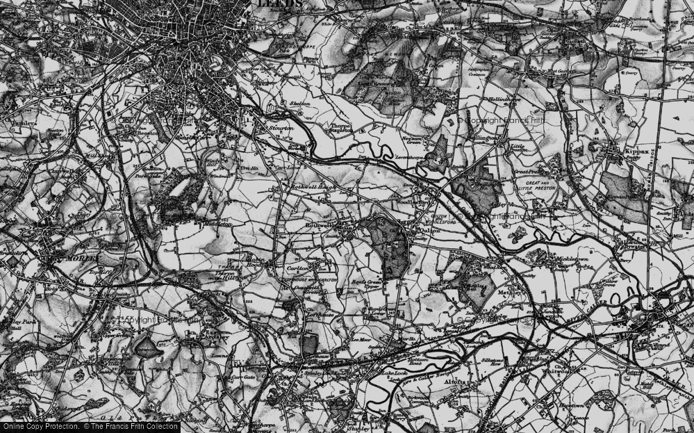 Old Map of Rothwell Haigh, 1896 in 1896