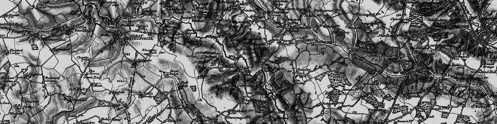 Old map of Rotten End in 1895