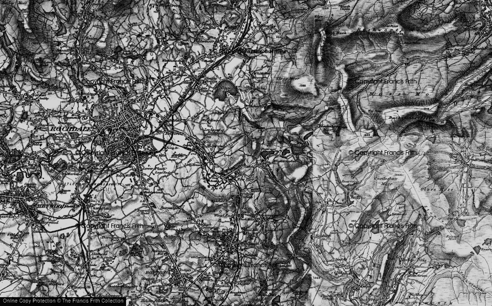 Old Map of Rough Bank, 1896 in 1896