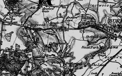 Old map of Rough Hay in 1898