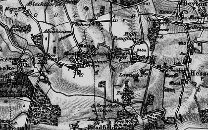 Old map of Rougham in 1898
