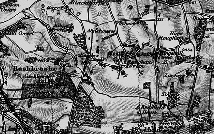 Old map of Rougham Green in 1898