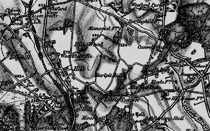 Old map of Roughley in 1899