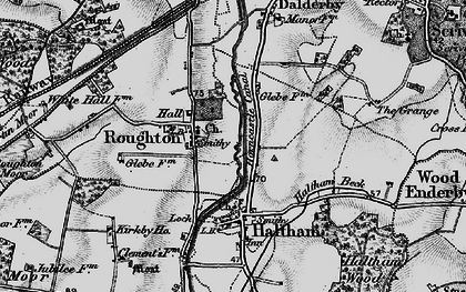 Old map of Roughton in 1899