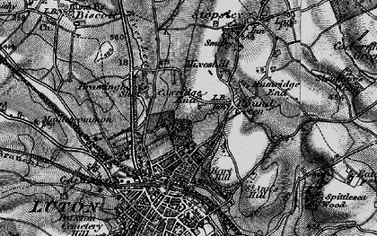 Old map of Round Green in 1896