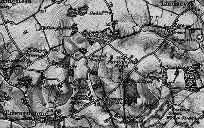 Old map of Round Maple in 1896