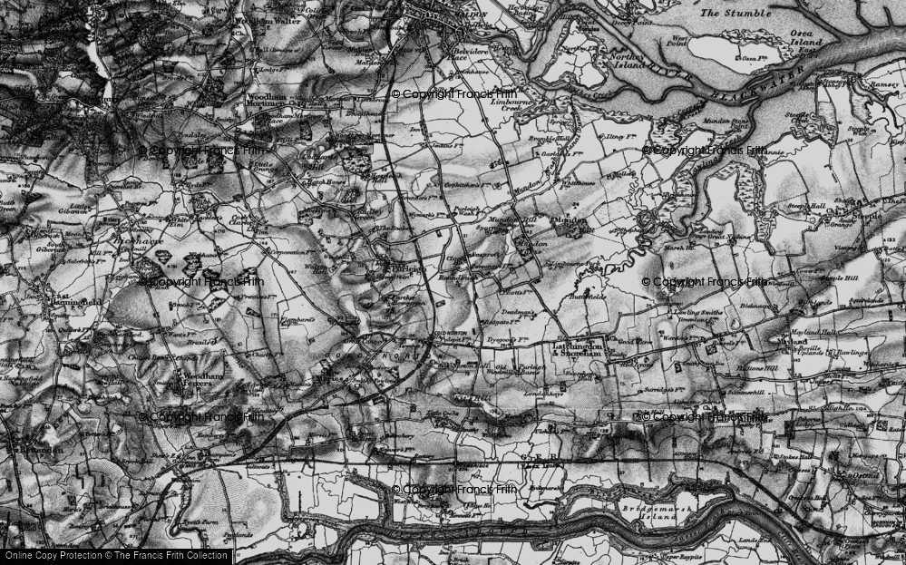Old Map of Historic Map covering Eastcroft in 1896
