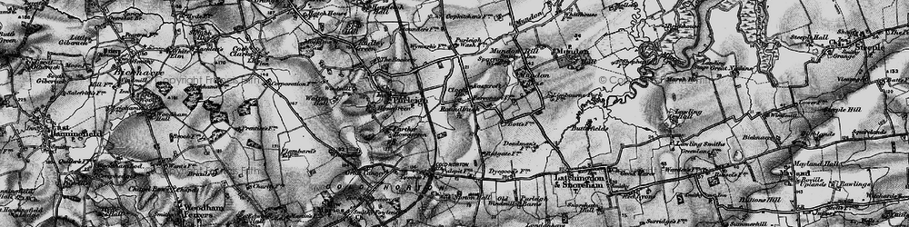 Old map of Roundbush in 1896