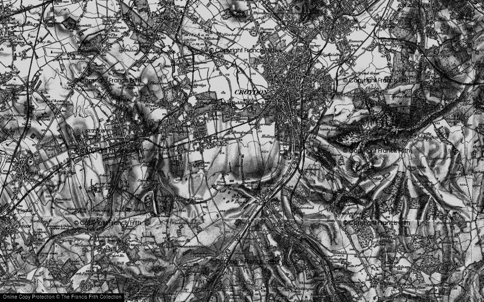 Old Map of Roundshaw, 1895 in 1895
