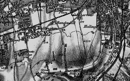 Old map of Roundshaw in 1895