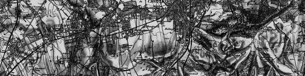 Old map of Roundshaw in 1895