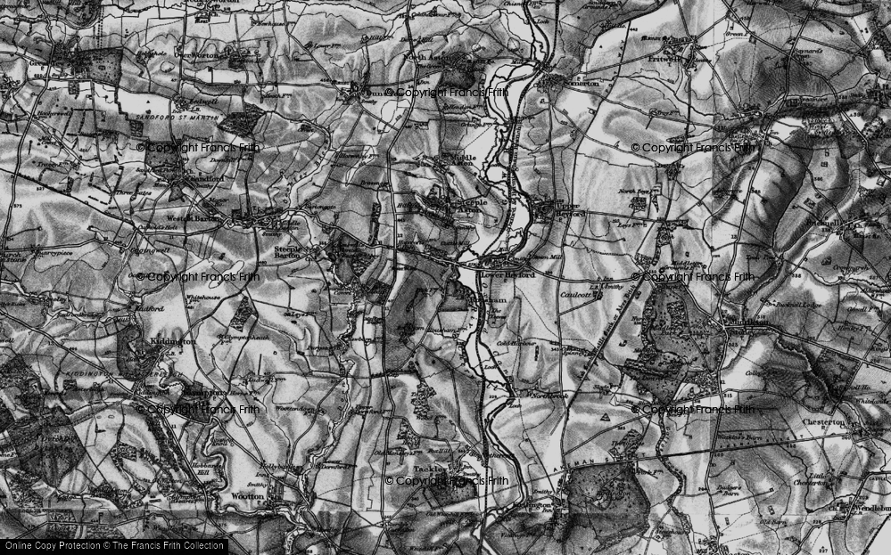 Old Map of Rousham, 1896 in 1896