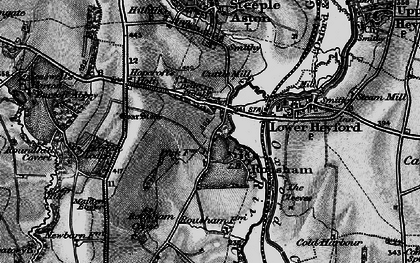 Old map of Rousham in 1896
