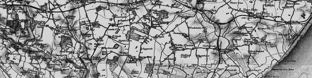 Old map of Picker's Ditch in 1896