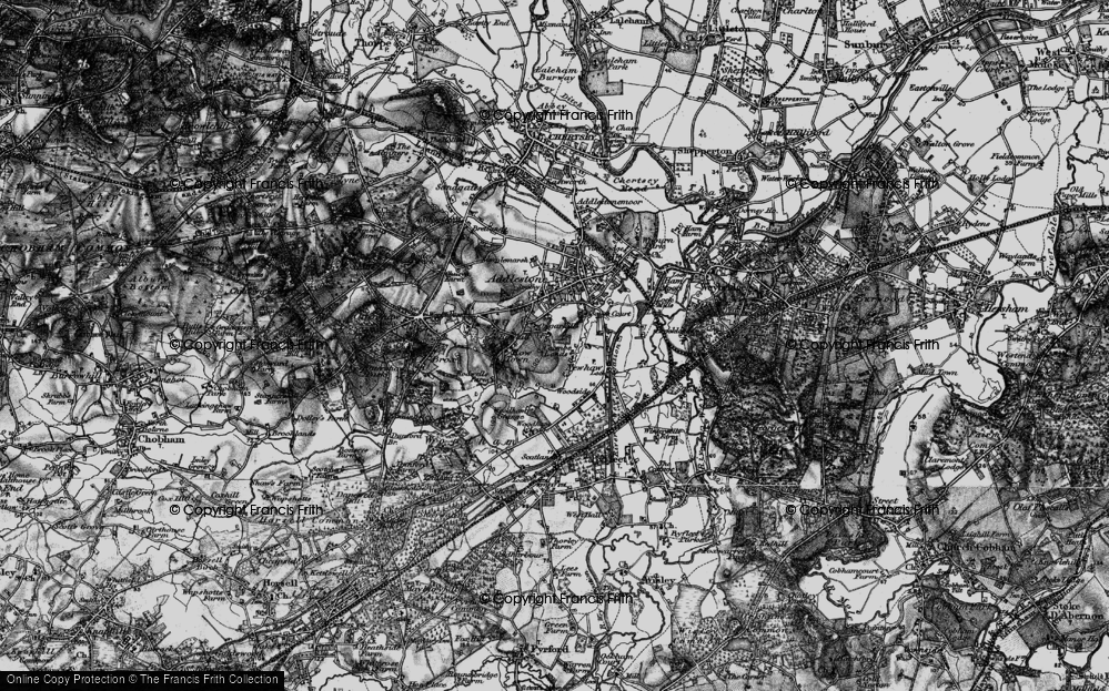 Old Map of Row Town, 1896 in 1896
