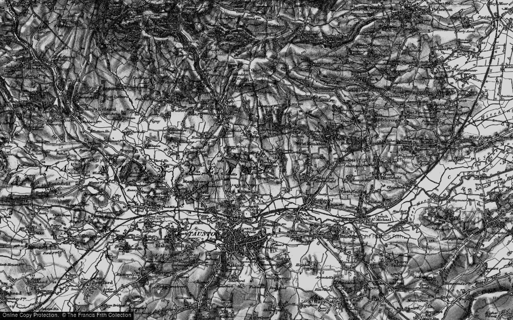 Old Map of Historic Map covering Lower Marsh Fm in 1898