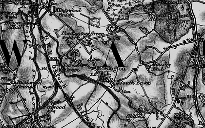 Old map of Rowington in 1898