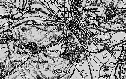 Old map of Rowley Park in 1898