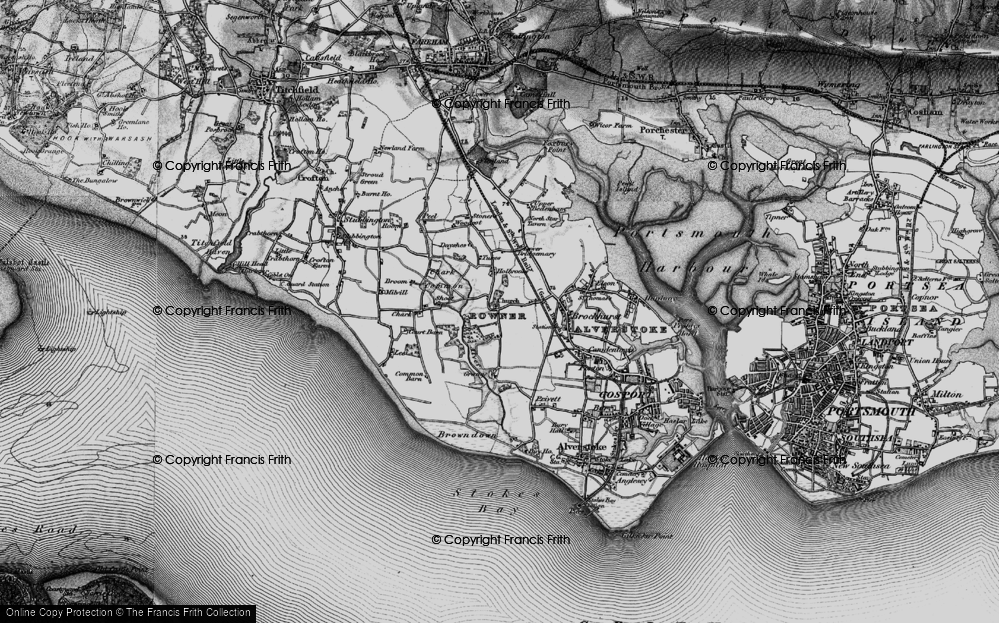 Old Map of Rowner, 1895 in 1895