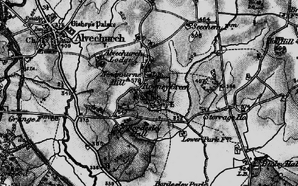 Old map of Bordesley Hall in 1898