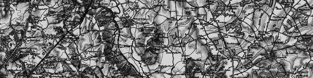 Old map of Rowney Green in 1898