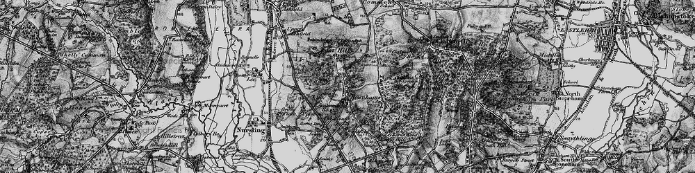 Old map of Rownhams in 1895