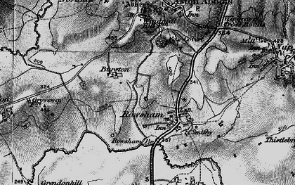 Old map of Burston Hill in 1896