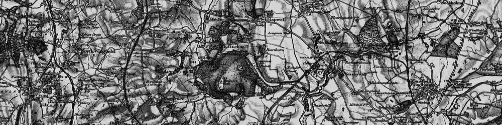 Old map of Rowthorne in 1896