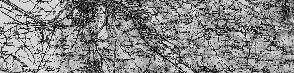Old map of Rowton in 1897